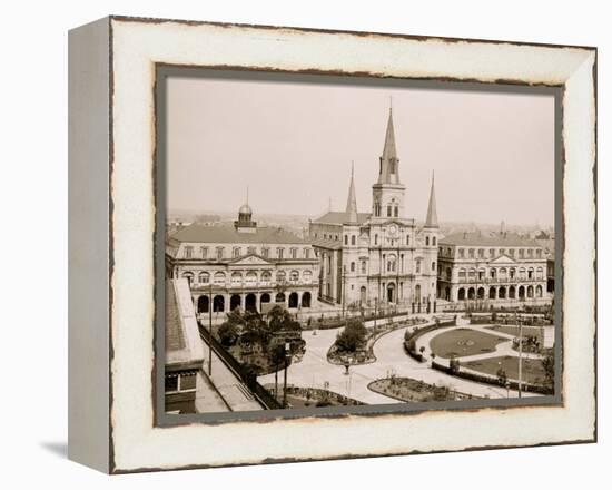 Jackson Square, New Orleans, La.-null-Framed Stretched Canvas