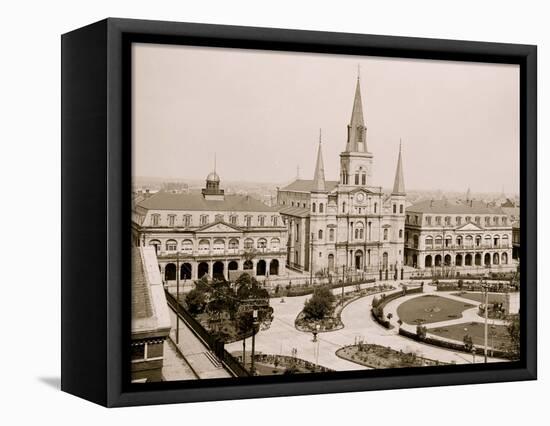 Jackson Square, New Orleans, La.-null-Framed Stretched Canvas