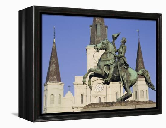 Jackson Square, St. Louis Cathedral, New Orleans, Louisiana, USA-Charles Bowman-Framed Premier Image Canvas