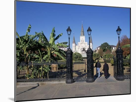 Jackson Square, St. Louis Cathedral, New Orleans, Louisiana, USA-Bruno Barbier-Mounted Photographic Print