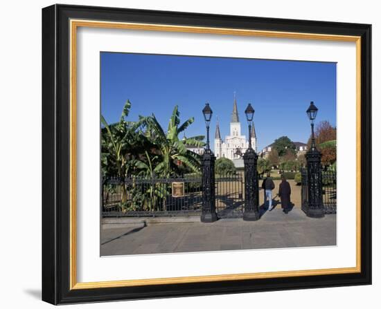 Jackson Square, St. Louis Cathedral, New Orleans, Louisiana, USA-Bruno Barbier-Framed Photographic Print