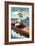 Jacksonville Beach, Florida - Boating Pinup Girl-Lantern Press-Framed Art Print