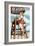 Jacksonville Beach, Florida - Lifeguard Pinup Girl-Lantern Press-Framed Art Print