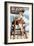 Jacksonville Beach, Florida - Lifeguard Pinup Girl-Lantern Press-Framed Art Print