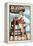 Jacksonville Beach, Florida - Lifeguard Pinup Girl-Lantern Press-Framed Stretched Canvas