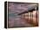 Jacksonville, Fl: Sunrise Colors the Skies at the Pier-Brad Beck-Framed Premier Image Canvas