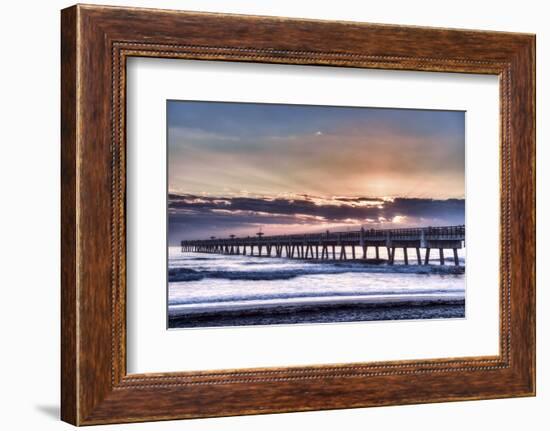 Jacksonville, Florida: Early Morning Fisherman Enjoying the Sunrise-Brad Beck-Framed Photographic Print