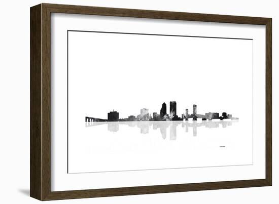 Jacksonville Florida Skyline BG 1-Marlene Watson-Framed Giclee Print