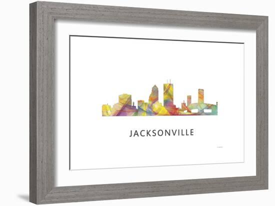 Jacksonville Florida Skyline-Marlene Watson-Framed Giclee Print