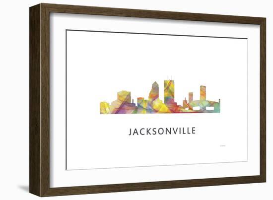 Jacksonville Florida Skyline-Marlene Watson-Framed Giclee Print