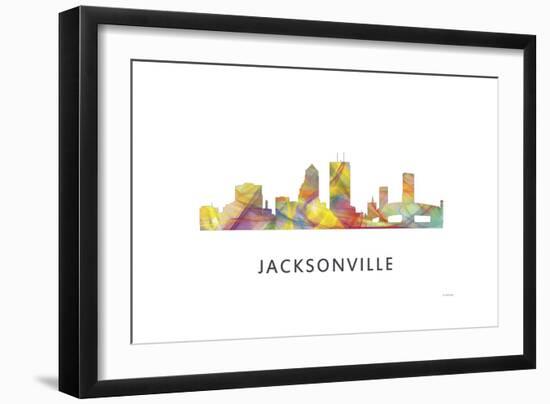 Jacksonville Florida Skyline-Marlene Watson-Framed Giclee Print