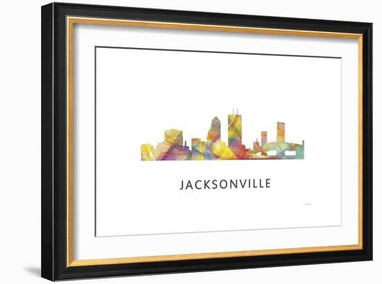 Jacksonville Florida Skyline-Marlene Watson-Framed Giclee Print