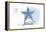 Jacksonville, Florida - Starfish - Blue - Coastal Icon-Lantern Press-Framed Stretched Canvas