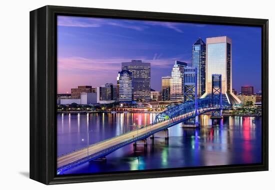 Jacksonville, Florida, USA City Skyline on St. Johns River-Sean Pavone-Framed Premier Image Canvas