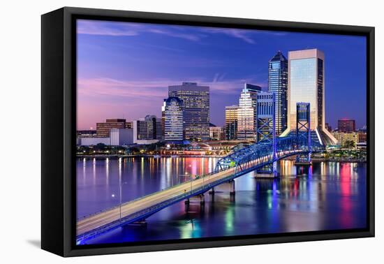 Jacksonville, Florida, USA City Skyline on St. Johns River-Sean Pavone-Framed Premier Image Canvas