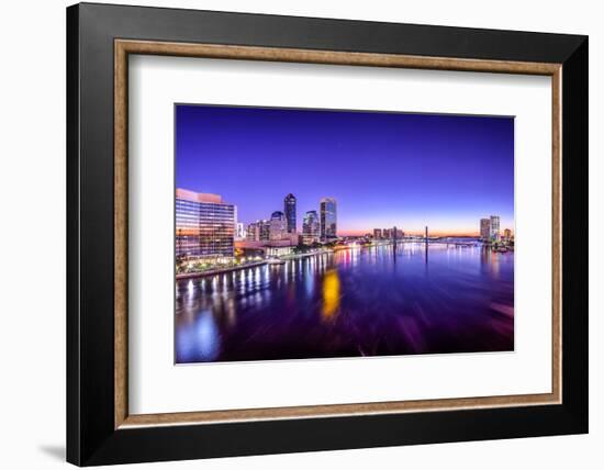 Jacksonville, Florida, USA City Skyline Panorama on St. Johns River at Dawn.-SeanPavonePhoto-Framed Photographic Print