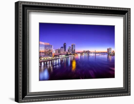 Jacksonville, Florida, USA City Skyline Panorama on St. Johns River at Dawn.-SeanPavonePhoto-Framed Photographic Print