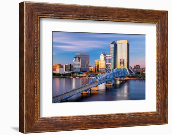 Jacksonville, Florida, USA Downtown City Skyline.-SeanPavonePhoto-Framed Photographic Print