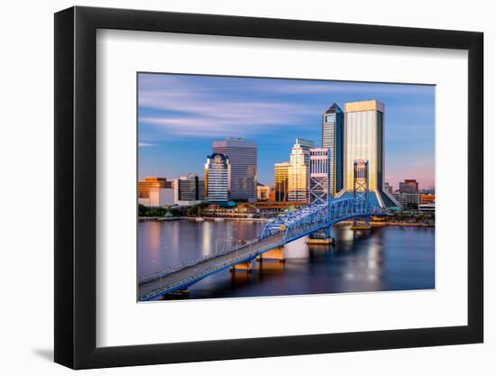 Jacksonville, Florida, USA Downtown City Skyline.-SeanPavonePhoto-Framed Photographic Print