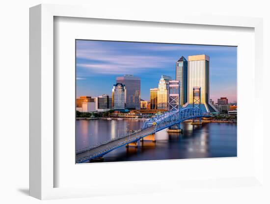 Jacksonville, Florida, USA Downtown City Skyline.-SeanPavonePhoto-Framed Photographic Print