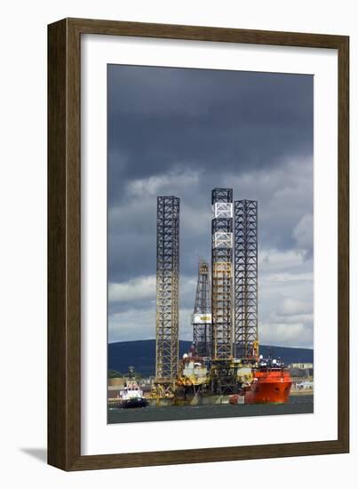 Jackup Oil Drilling Rig, North Sea-Duncan Shaw-Framed Photographic Print