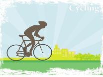 Cycling Grunge Poster Template-JackyBrown-Art Print