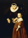 Portrait of a Lady, Aged 80 with a Girl, Aged 6, Three Quarter-Length, C.1632-33-Jacob Adriensz Backer-Giclee Print