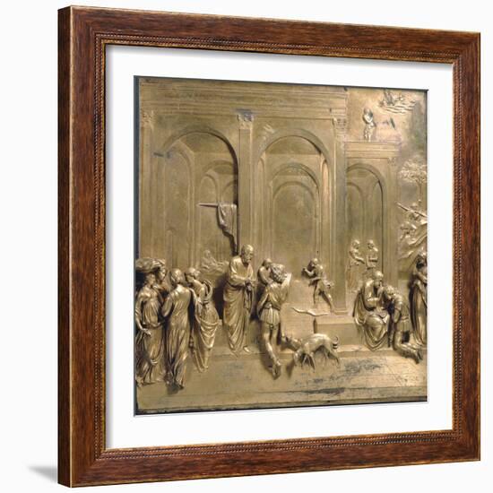 Jacob and Esau from the Gates of Paradise-Lorenzo Ghiberti-Framed Photographic Print