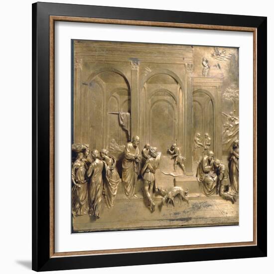 Jacob and Esau from the Gates of Paradise-Lorenzo Ghiberti-Framed Photographic Print