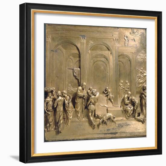 Jacob and Esau from the Gates of Paradise-Lorenzo Ghiberti-Framed Photographic Print