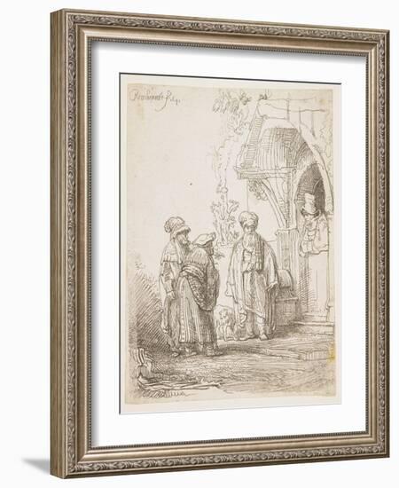 Jacob and Laban, 1641-Rembrandt van Rijn-Framed Giclee Print