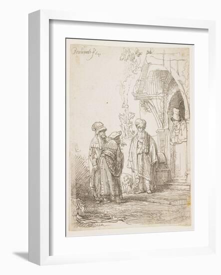 Jacob and Laban, 1641-Rembrandt van Rijn-Framed Giclee Print