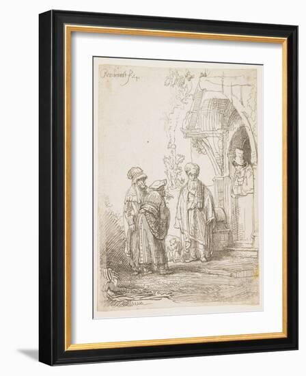 Jacob and Laban, 1641-Rembrandt van Rijn-Framed Giclee Print