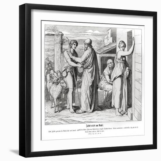 Jacob asks Laban for Rachel as his wife, Genesis-Julius Schnorr von Carolsfeld-Framed Giclee Print