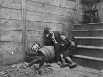 Poor and Homeless Sleeping on Streets-Jacob August Riis-Photographic Print