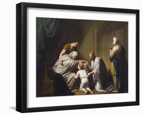 Jacob Blessing Ephraim and Manasseh, 1766-68-Benjamin West-Framed Giclee Print