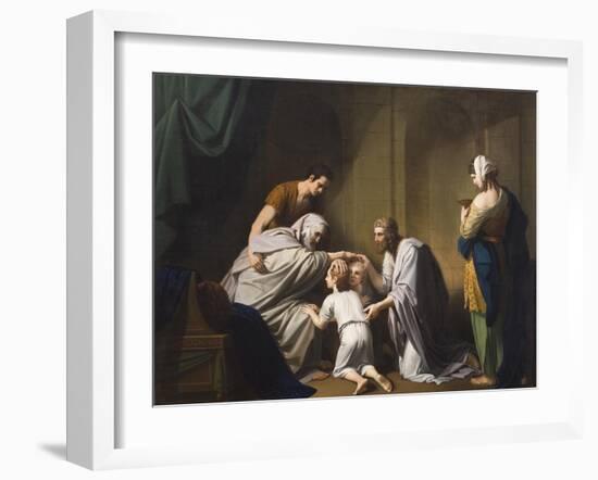 Jacob Blessing Ephraim and Manasseh, 1766-68-Benjamin West-Framed Giclee Print