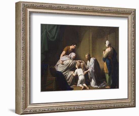 Jacob Blessing Ephraim and Manasseh, 1766-68-Benjamin West-Framed Giclee Print