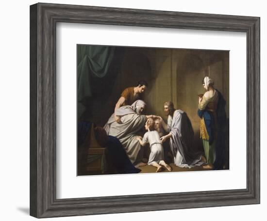 Jacob Blessing Ephraim and Manasseh, 1766-68-Benjamin West-Framed Giclee Print