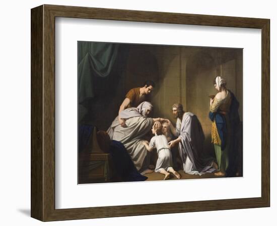 Jacob Blessing Ephraim and Manasseh, 1766-68-Benjamin West-Framed Giclee Print