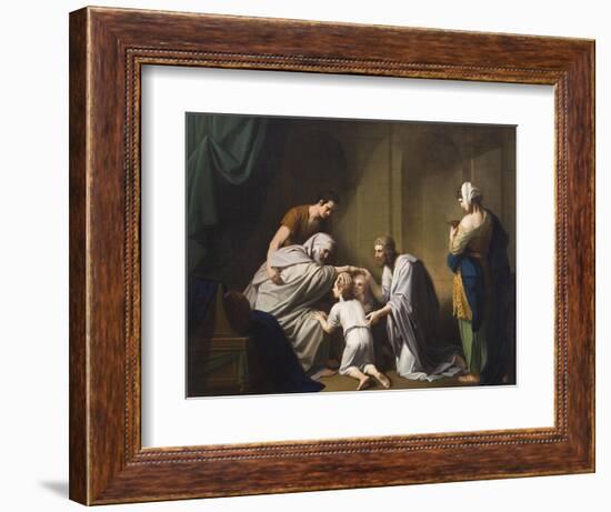 Jacob Blessing Ephraim and Manasseh, 1766-68-Benjamin West-Framed Giclee Print