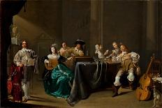 Card Players and Merrymakers (Oil on Panel)-Jacob Duck-Giclee Print