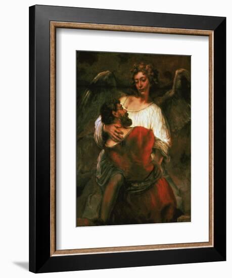 Jacob Fights the Angel, 1660-Rembrandt van Rijn-Framed Giclee Print