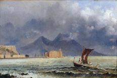 Storm Passing over Vesuvius, c.1840-50-Jacob George Strutt-Framed Giclee Print