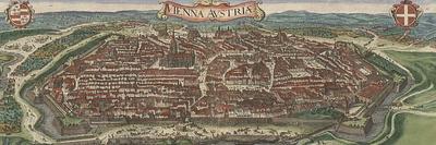 Bird's-Eye View of Vienna from North, 1609-Jacob Hoefnagel-Framed Premier Image Canvas