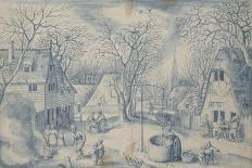 A Village Scene: Winter, 16th Century-Jacob I Savery-Giclee Print