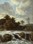 Landscape with Cascade, 1670s-Jacob Isaaksz Ruisdael-Framed Giclee Print