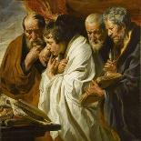 Jupiter and Mercury in the House of Philemon and Baucis, circa 1645 (Oil on Canvas)-Jacob Jordaens-Giclee Print