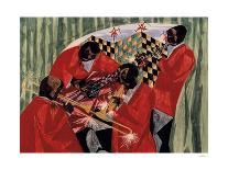 This Is a Family Living in Harlem, 1943-Jacob Lawrence-Framed Art Print