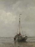 Bluff-bowed Fishing Boat on the Beach at Scheveningen, 1885-Jacob Maris-Framed Art Print